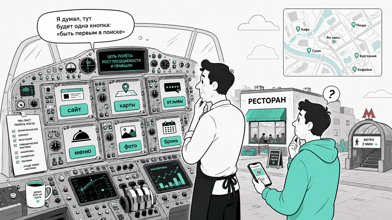 SEO-продвижение ресторана, кафе или бара
